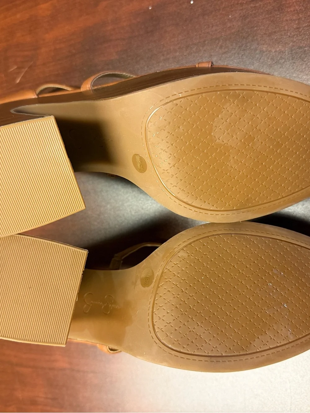 Jessica Simpson Brown Tan Platform Sandals